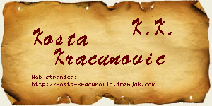 Kosta Kračunović vizit kartica